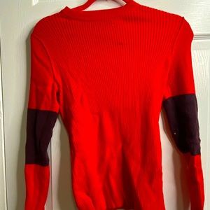 Beautiful red and purple wool sweater